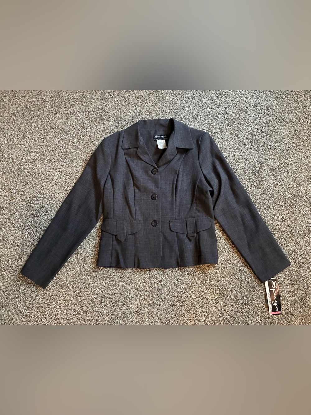 🎉 4/$25 NWT Spago Brand Women's Gray Tailored Jacket